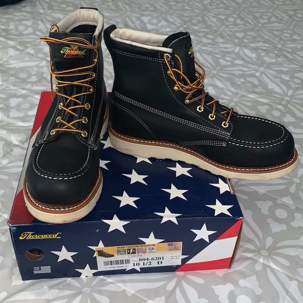 Thorogood black safety boot